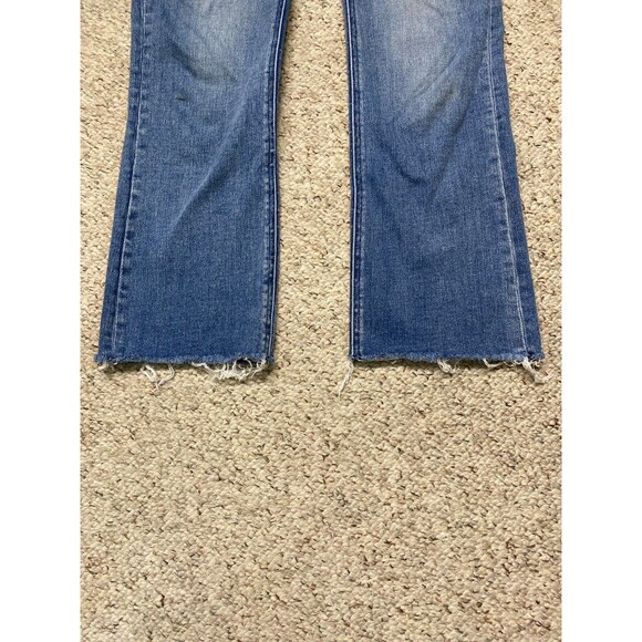 28 Buckle Vervet High-Rise Crop Flare Lightly Distressed Raw Hem - Picture 3 of 7